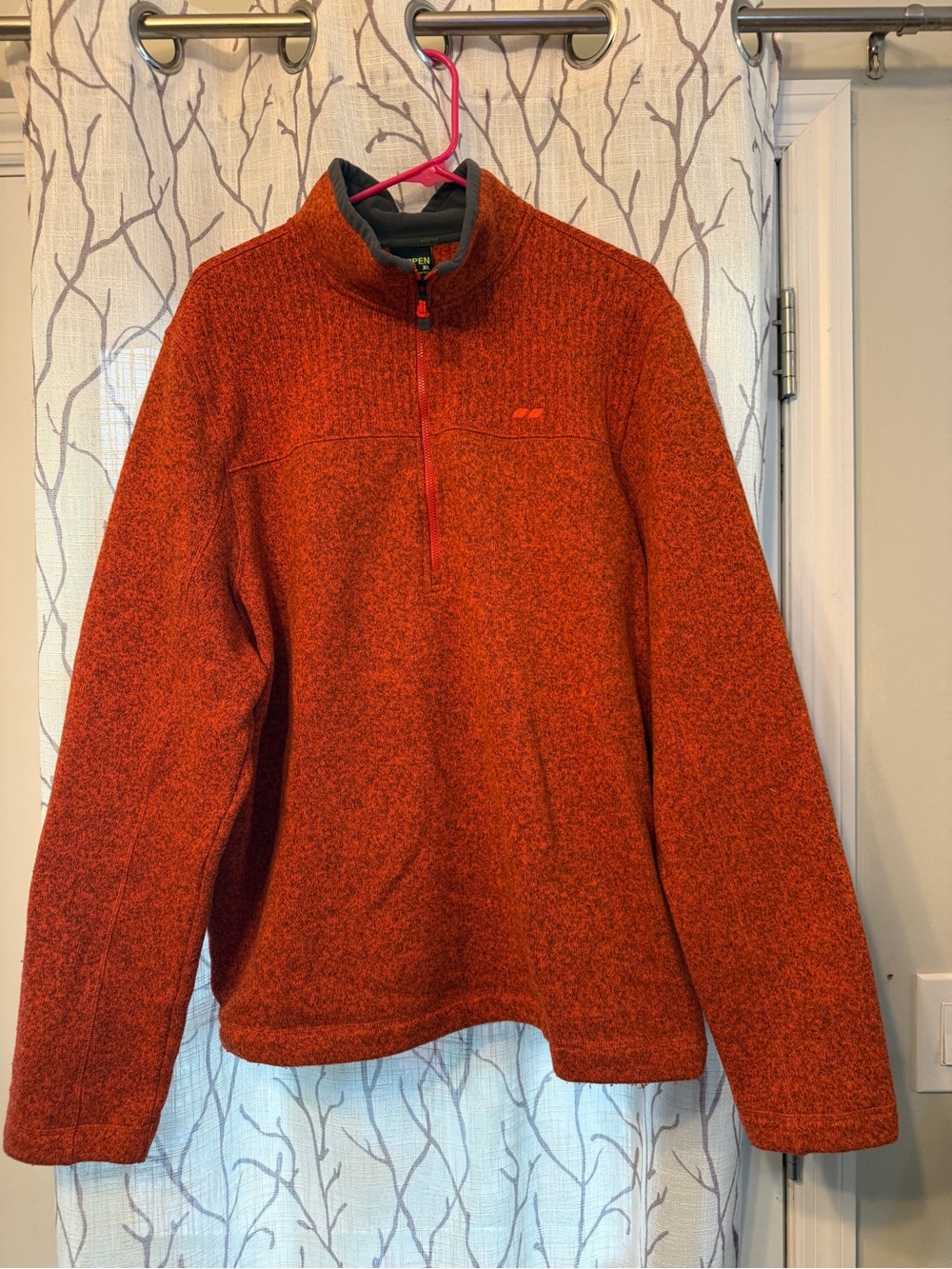 Koppen Orange Heather Men's Quarter-Zip Sweater